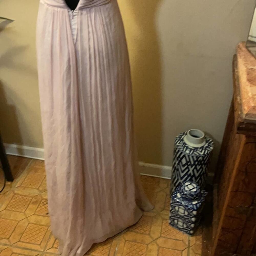 Amsale crinkle chiffon 100% silk gown NWT - Picture 12 of 16